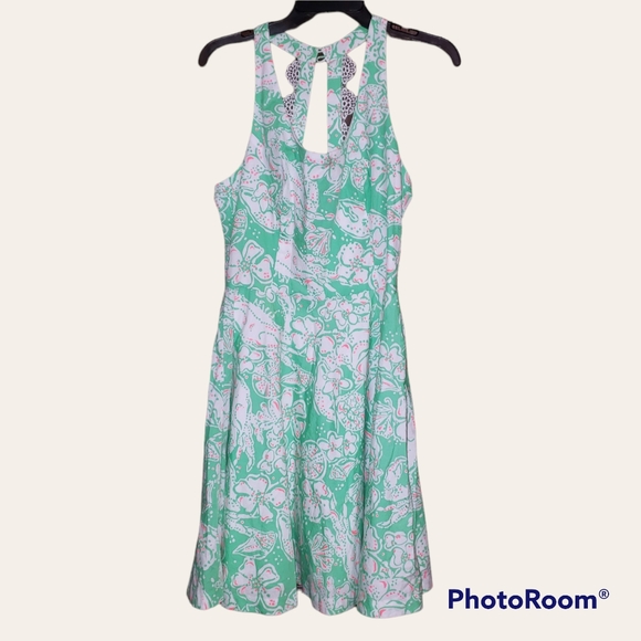 Lilly Pulitzer size 6 glenda green beach bash zo dress - Picture 2 of 5